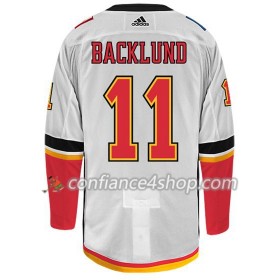 Adidas Maillot de Hockey Calgary Flames MIKAEL BACKLUND 11 Blanc Authentic - Homme
